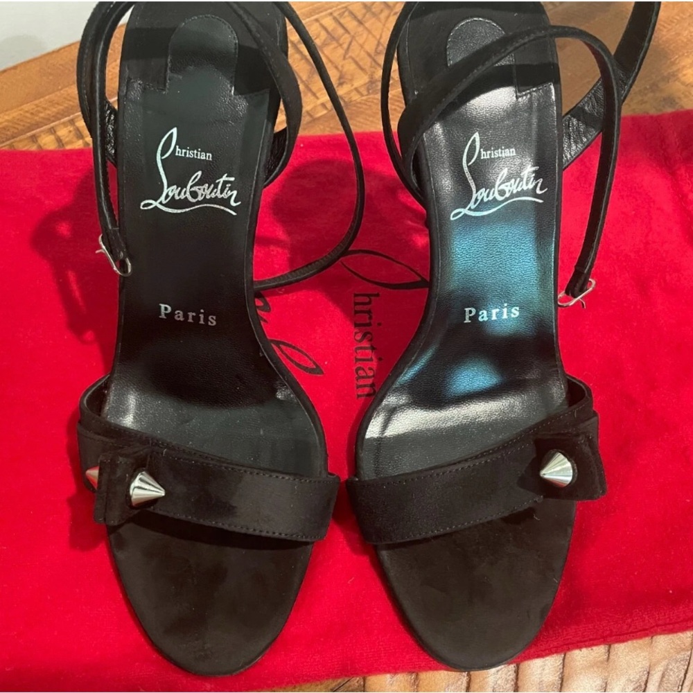 Christian Louboutin Black Suede Heels